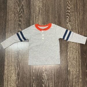 Gray and Orange Kids Long Sleeve Shirt size 12 month